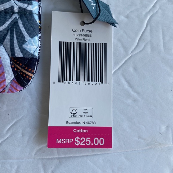 Vera Bradley change purse, multicolor, new with tags 5” x 3” - Picture 2 of 2